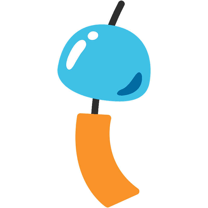 Wind chime emoji clipart. Free download transparent .PNG Creazilla