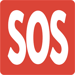 SOS-knapp clipart