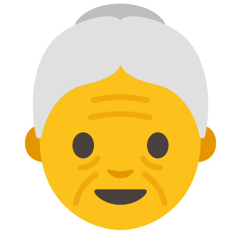 Gammel kvinde emoji clipart