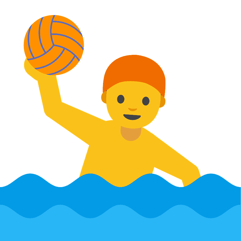 Person playing water polo emoji clipart. Free download transparent .PNG