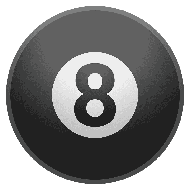 Pool 8 ball emoji clipart. Free download transparent .PNG Creazilla