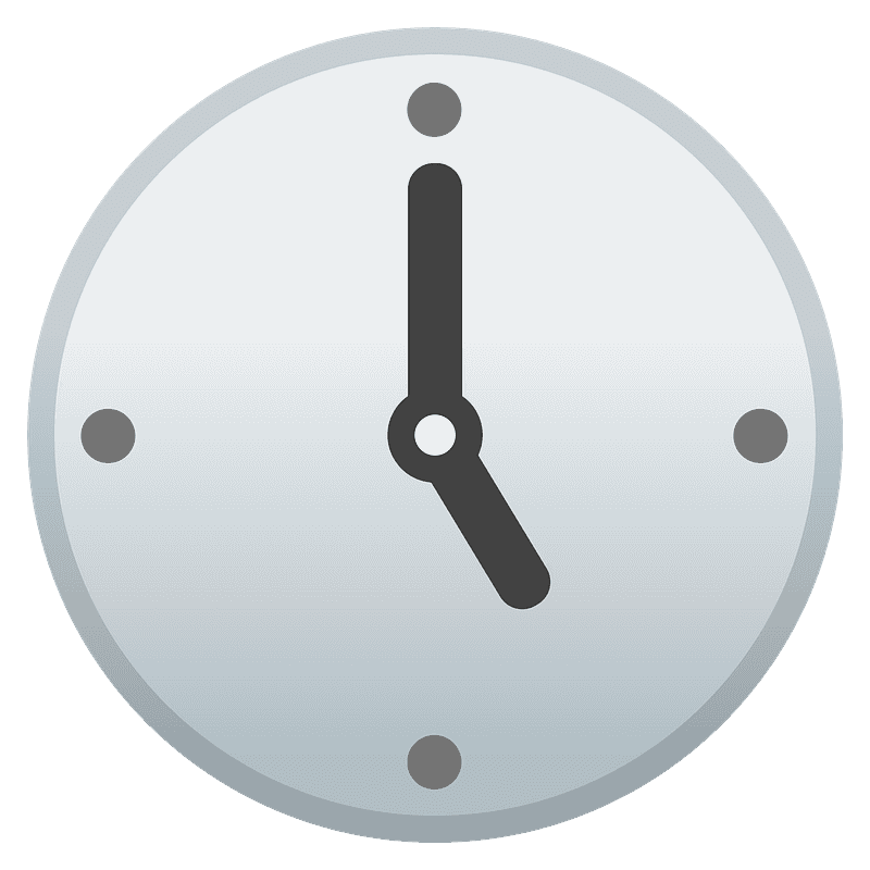 Five o’clock emoji clipart. Free download transparent .PNG Creazilla