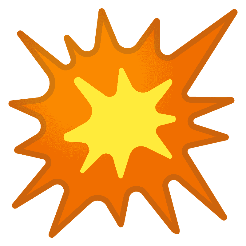 Collision emoji clipart. Free download transparent .PNG Creazilla