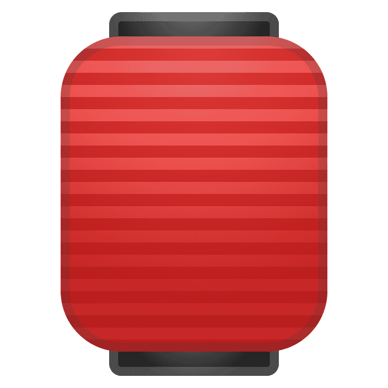 Red paper lantern emoji clipart. Free download transparent .PNG Creazilla