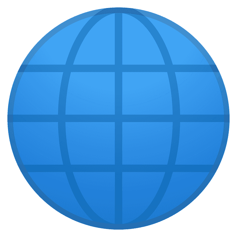 Globe with meridians emoji clipart. Free download transparent .PNG