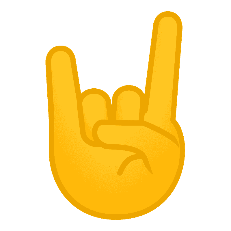 Sign of the horns emoji clipart. Free download transparent .PNG Creazilla