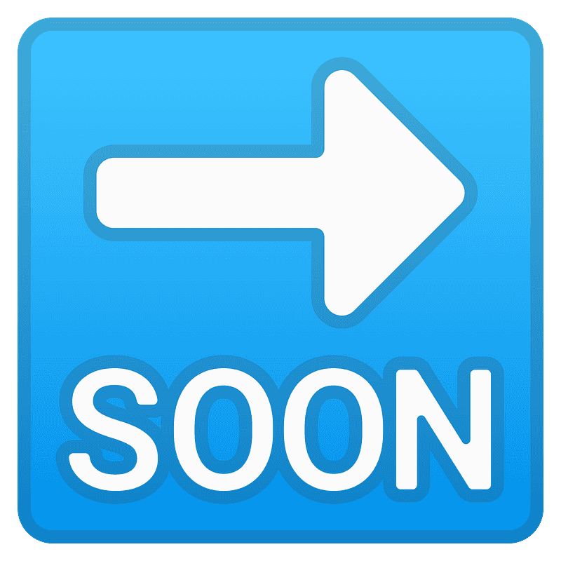 SOON arrow emoji clipart. Free download transparent .PNG Creazilla