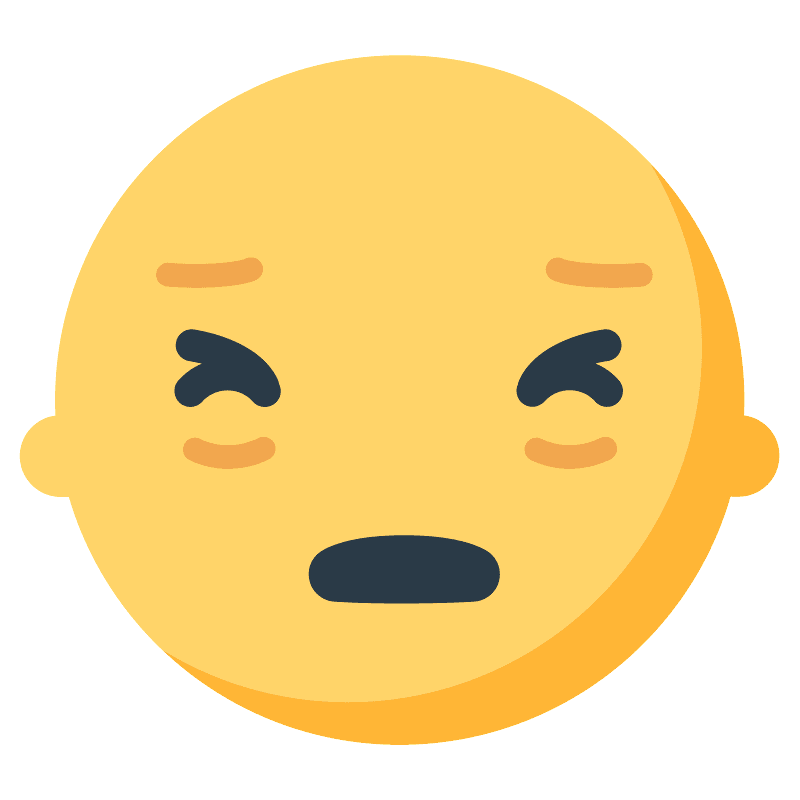 Persevering face emoji clipart. Free download transparent .PNG Creazilla