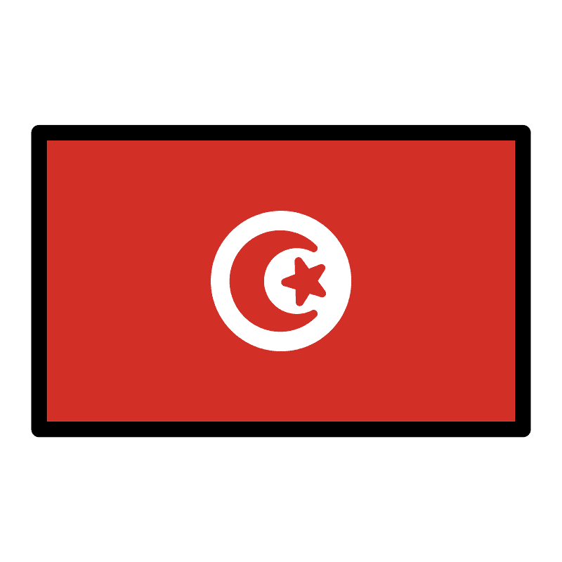 Tunisia flag emoji clipart. Free download transparent .PNG Creazilla
