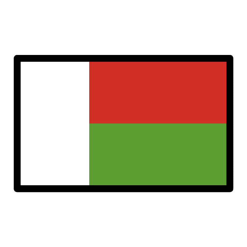 Madagascar flag emoji clipart. Free download transparent .PNG Creazilla