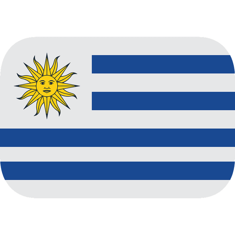 Uruguay flag emoji clipart. Free download transparent .PNG Creazilla