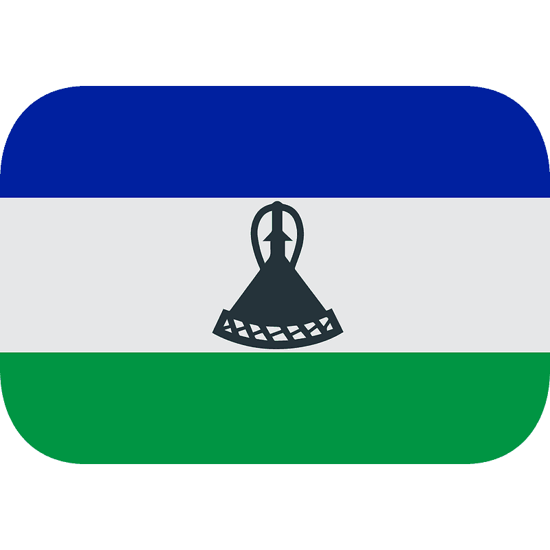 Lesotho flag emoji clipart. Free download transparent .PNG Creazilla
