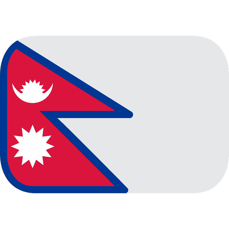 Nepal flag emoji clipart. Free download transparent .PNG Creazilla