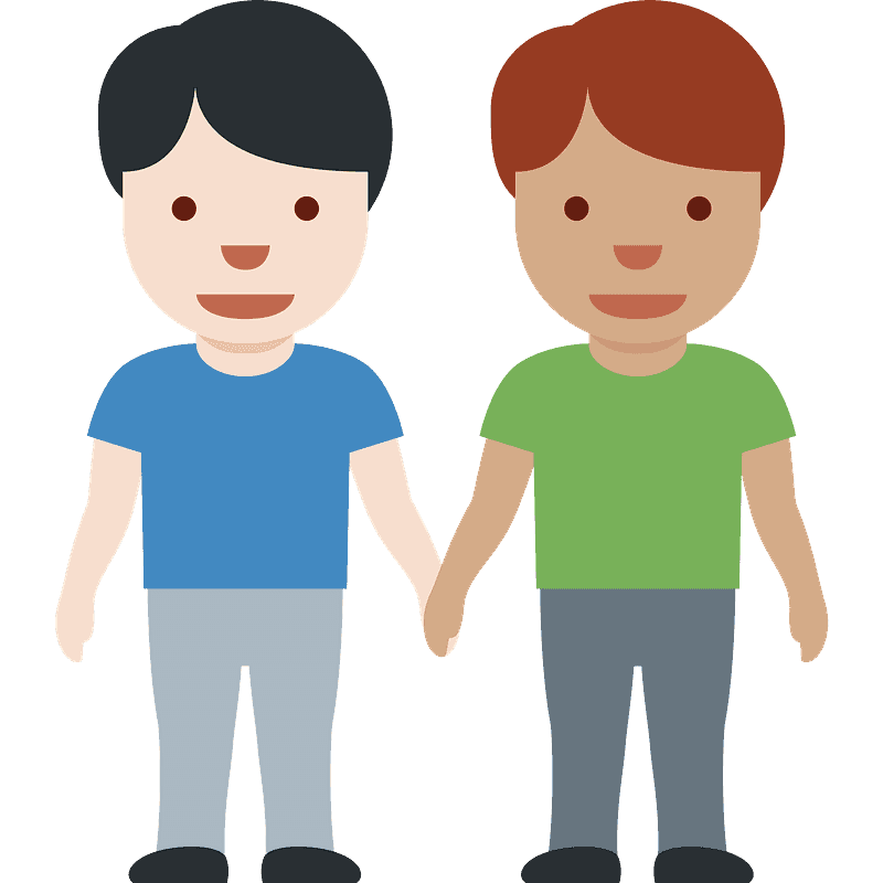 Men holding hands emoji clipart. Free download transparent .PNG Creazilla