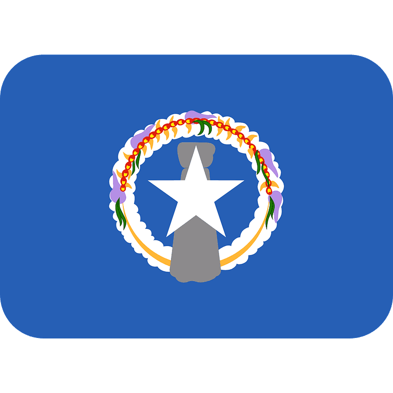 Northern Mariana Islands flag emoji clipart. Free download transparent