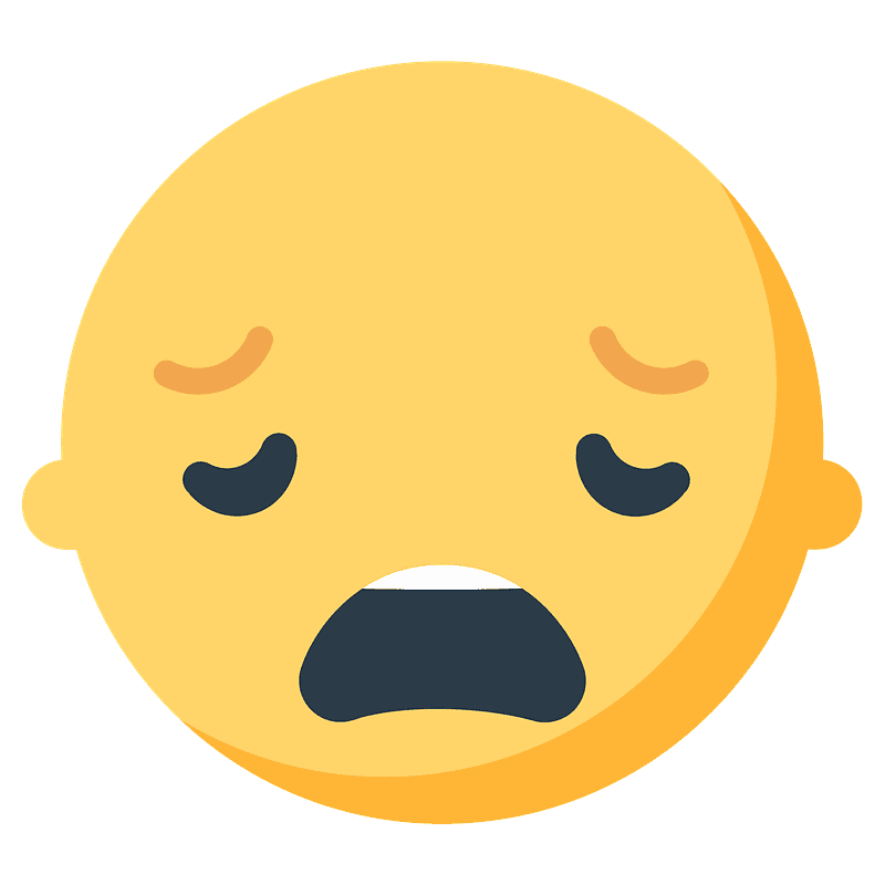 Weary face emoji clipart. Free download transparent .PNG Creazilla