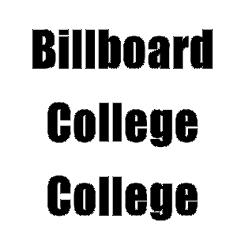 Billboard College College font Free fonts on Creazilla Creazilla