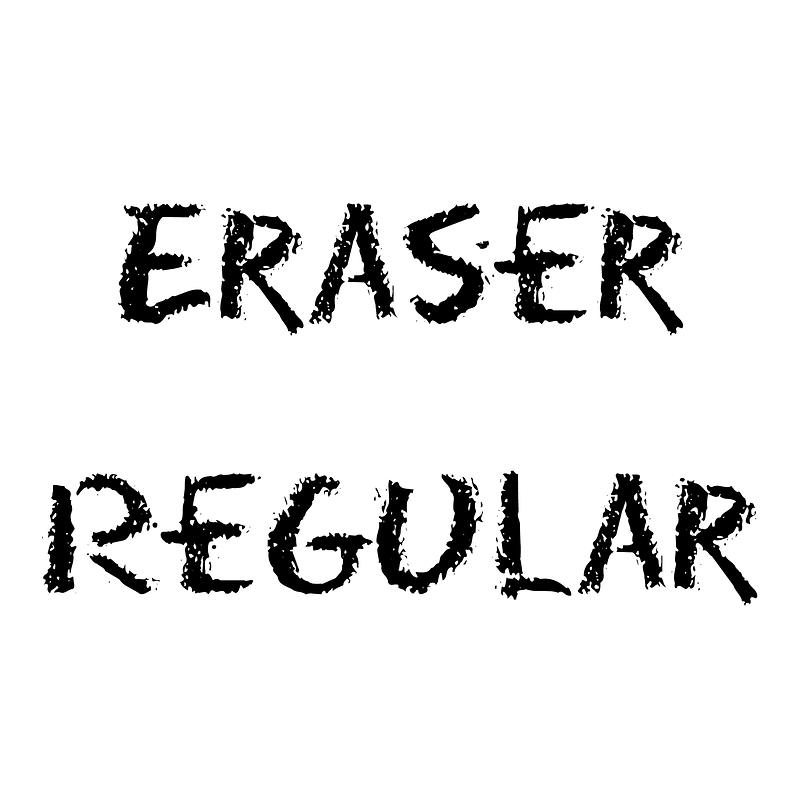 Eraser Regular font Free fonts on Creazilla Creazilla