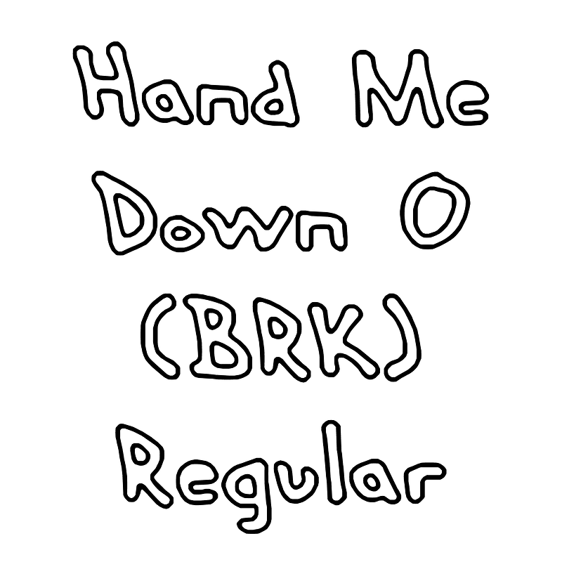 Hand Me Down O (BRK) Regular font Free fonts on Creazilla Creazilla