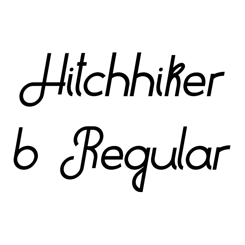Hitchhiker b Regular font Free fonts on Creazilla Creazilla