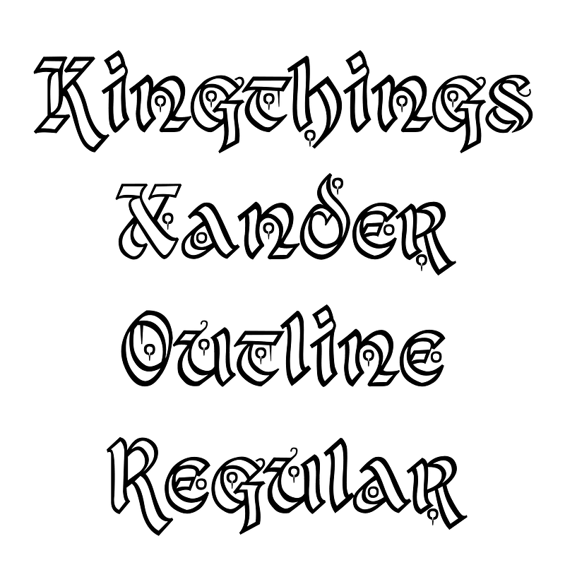 Kingthings Xander Outline Regular Creazilla