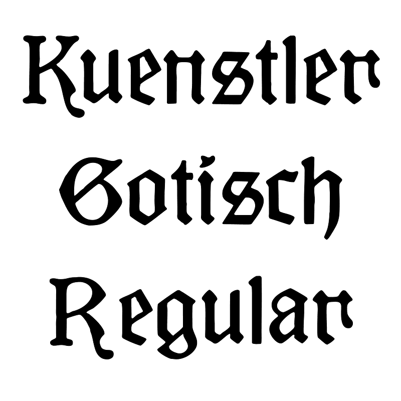 Kuenstler Gotisch Regular font Free fonts on Creazilla Creazilla