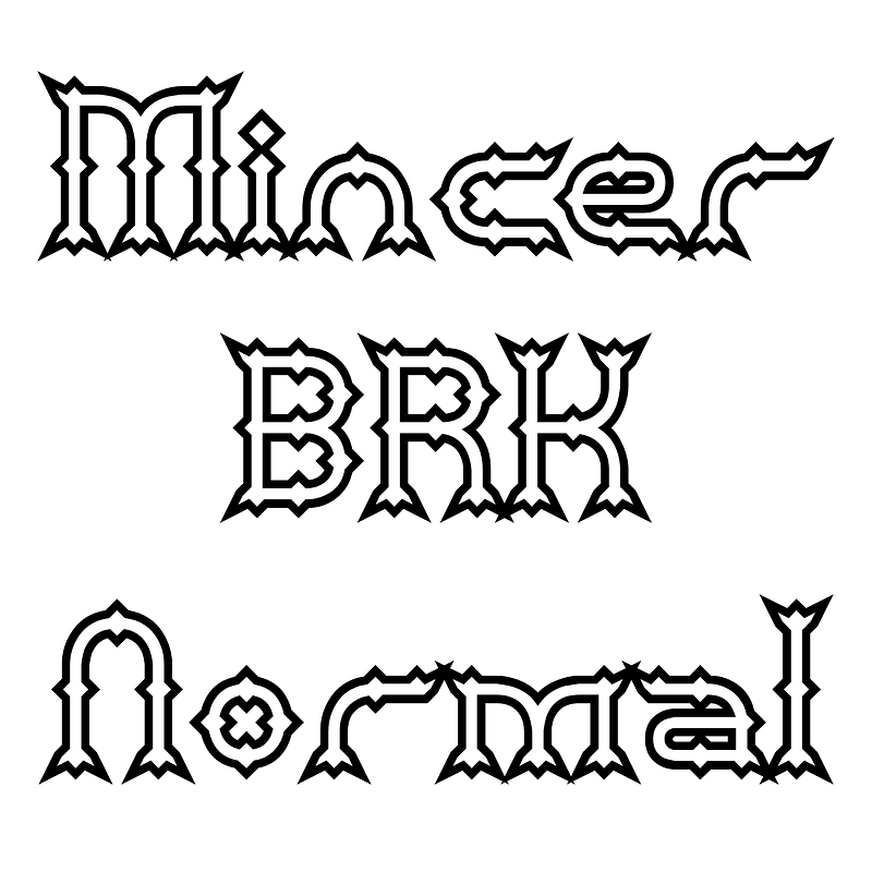 Mincer BRK Normal font Free fonts on Creazilla Creazilla