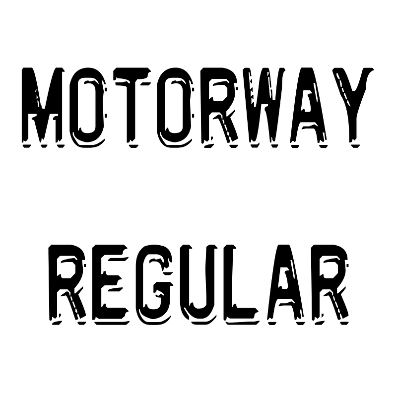 Motorway Regular font