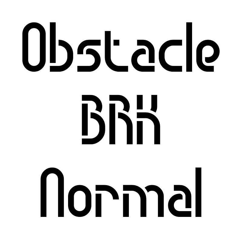Obstacle BRK Normal font Free fonts on Creazilla Creazilla