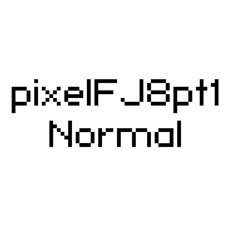 pixelFJ8pt1 Normal font