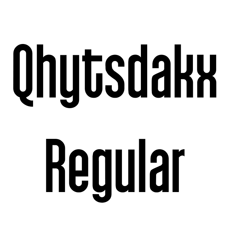 Qhytsdakx Regular font