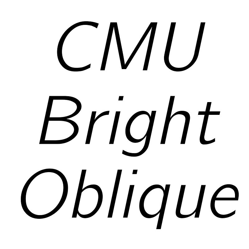 CMU Bright Oblique font Free fonts on Creazilla Creazilla