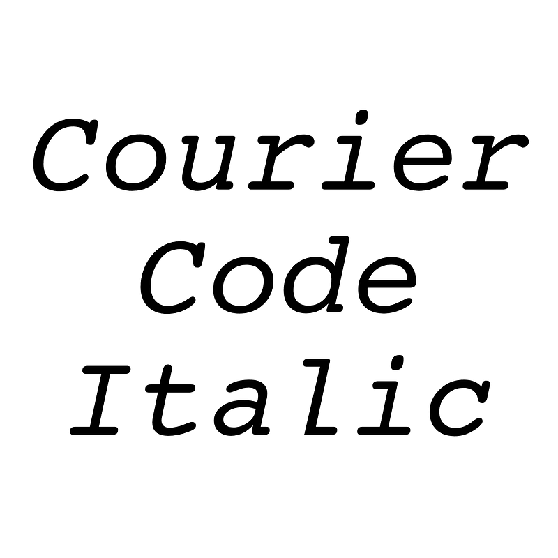 Courier Code Italic font Free fonts on Creazilla Creazilla