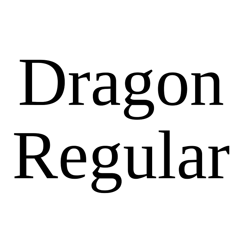 Dragon Regular font - Free fonts on Creazilla | Creazilla