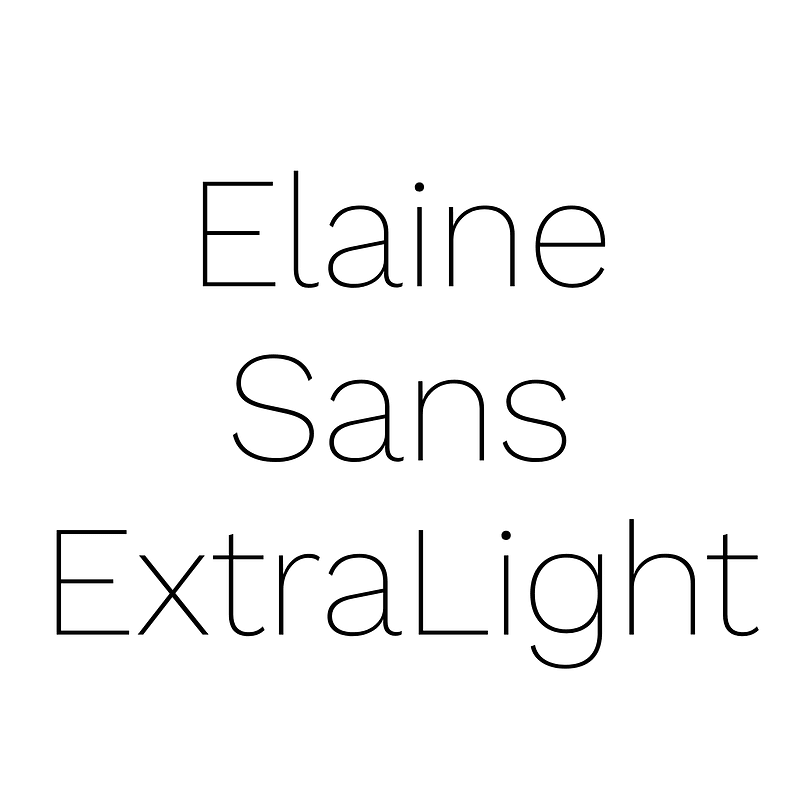 Elaine Sans ExtraLight Creazilla