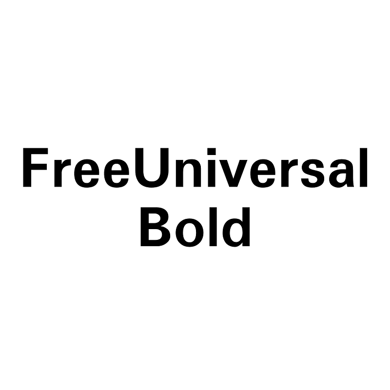 FreeUniversal Bold Creazilla