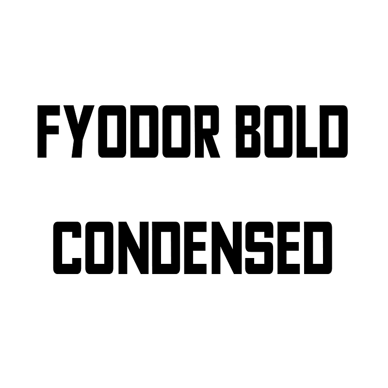 Fyodor Bold Condensed font Free fonts on Creazilla Creazilla