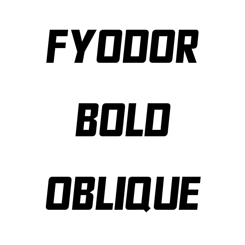 Fyodor Bold Oblique font Free fonts on Creazilla Creazilla