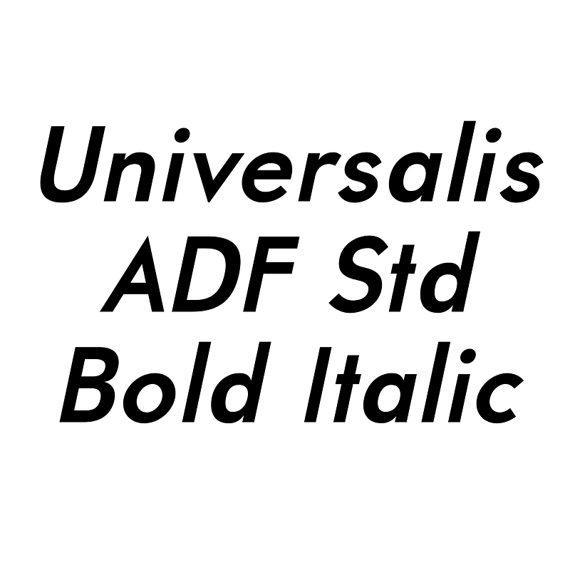 Universalis ADF Std Bold Italic Free fonts on