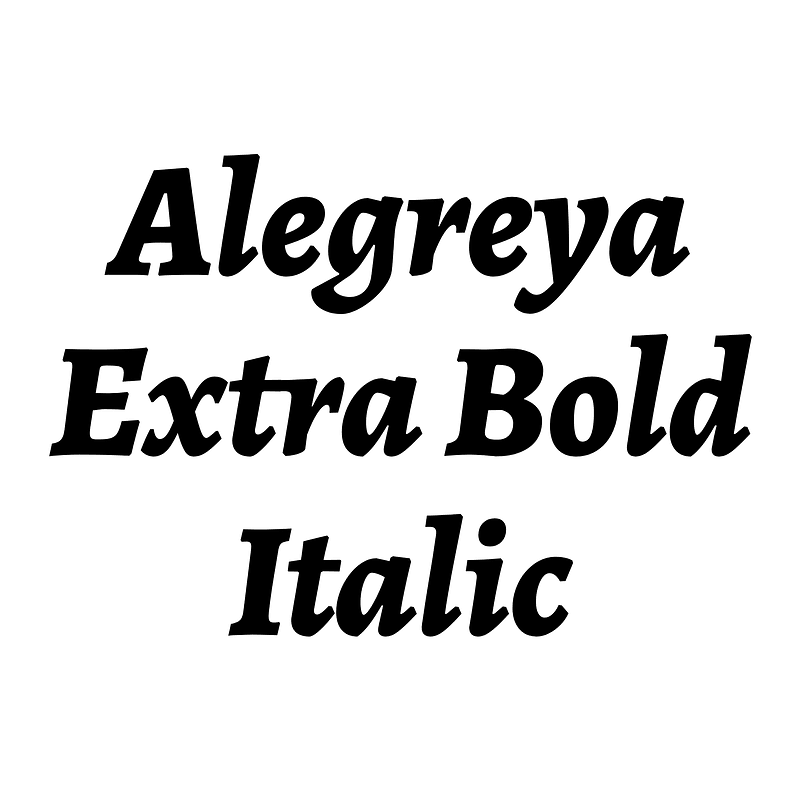Alegreya Extra Bold Italic font Free fonts on Creazilla Creazilla