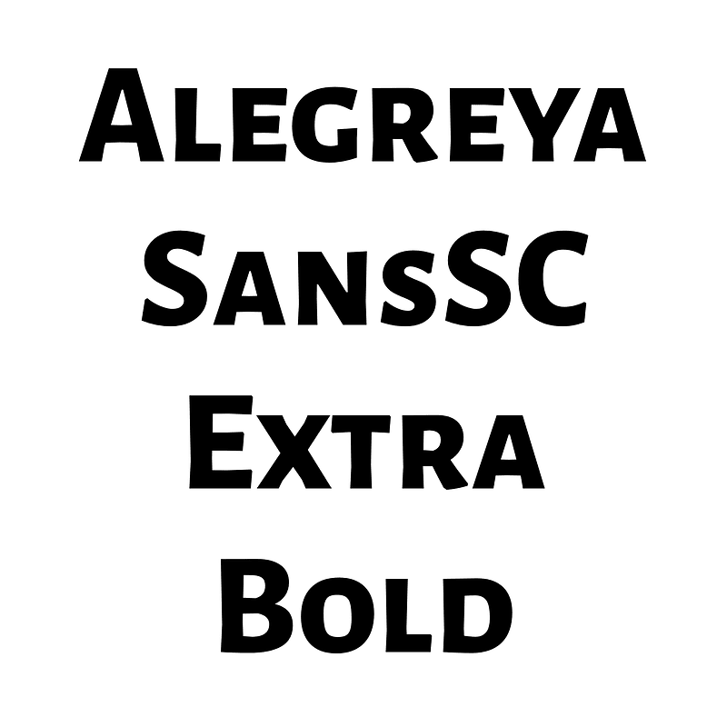 Alegreya SansSC Extra Bold font Free fonts on Creazilla Creazilla