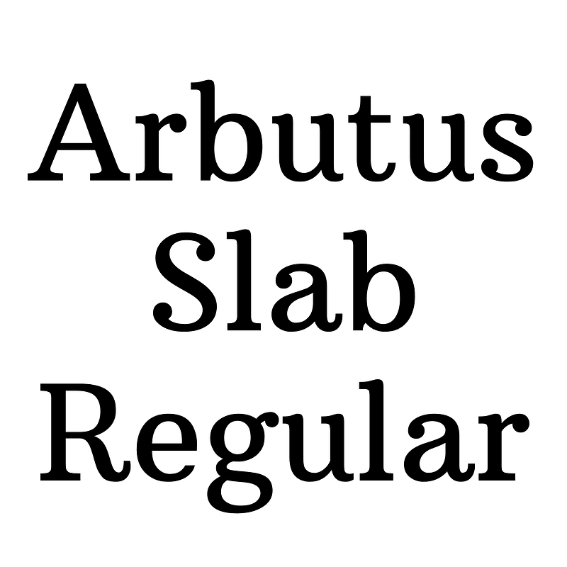 Arbutus Slab Regular Creazilla