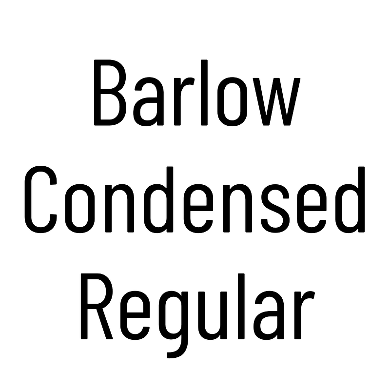Barlow Condensed Regular Creazilla