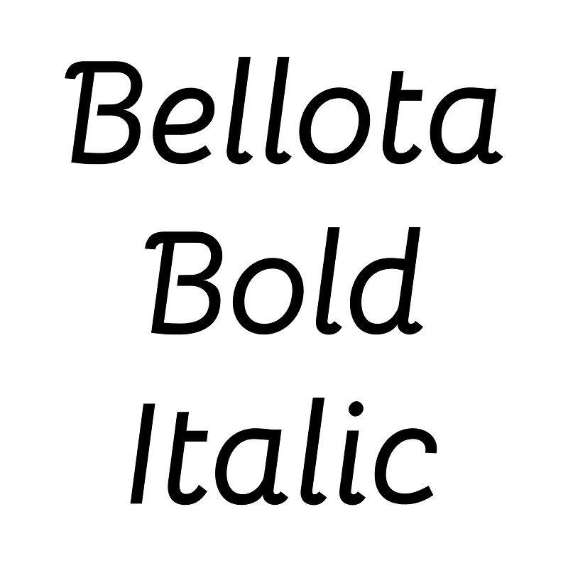 Bellota Bold Italic Creazilla
