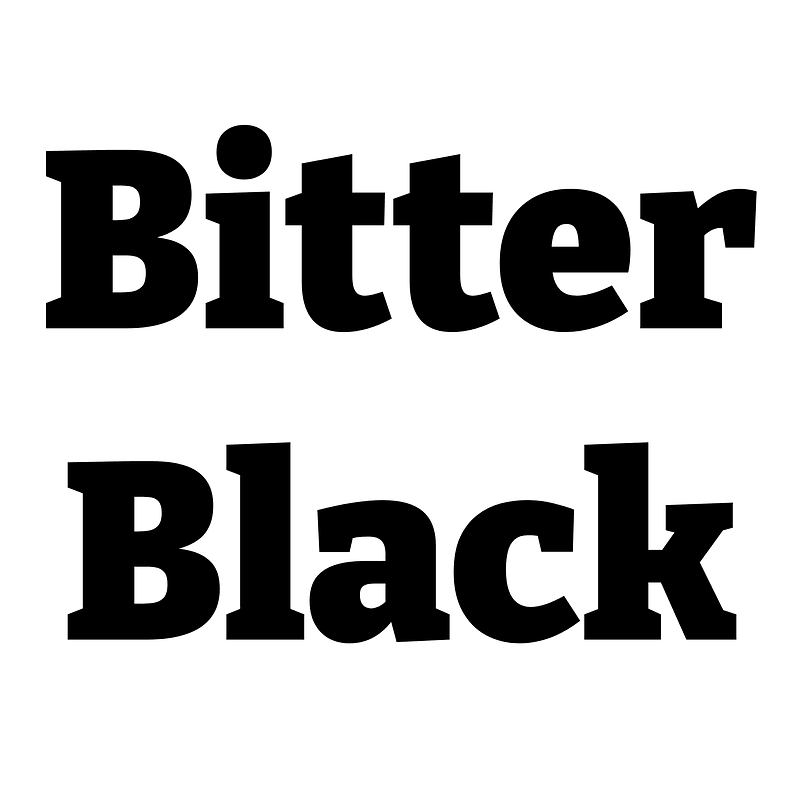 Bitter Black font Free fonts on Creazilla Creazilla