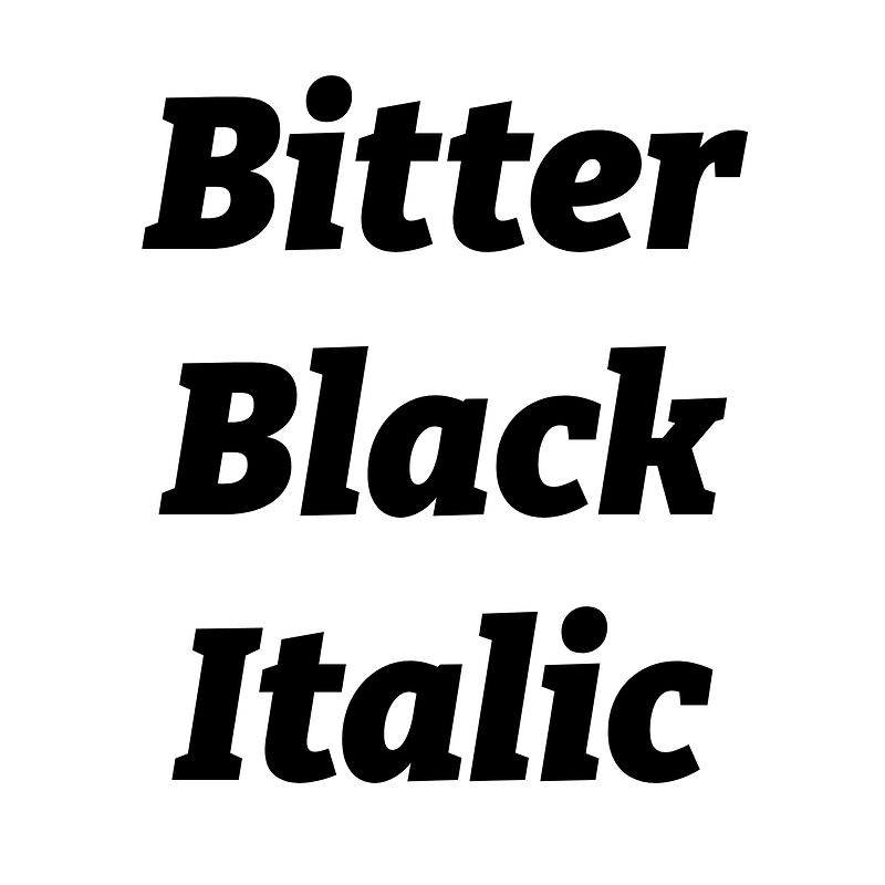 Bitter Black Italic font Free fonts on Creazilla Creazilla