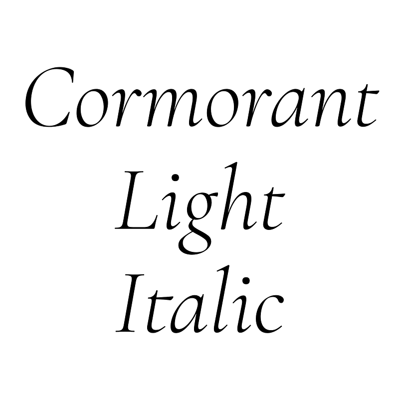Cormorant Light Italic Creazilla