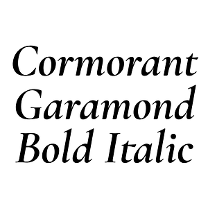 Cormorant Garamond Bold Italic font