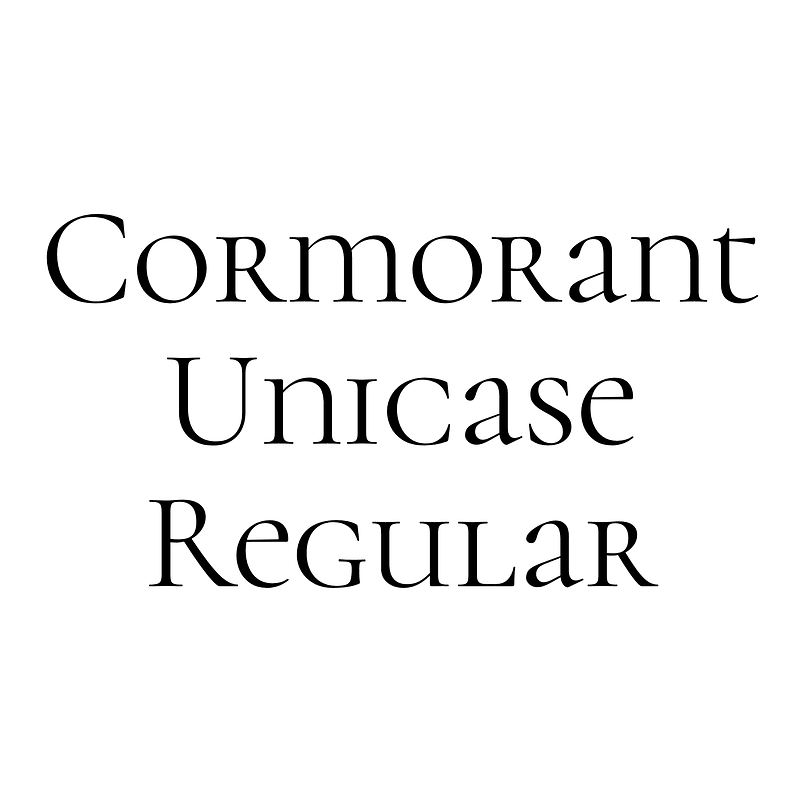 Cormorant Unicase Regular Creazilla