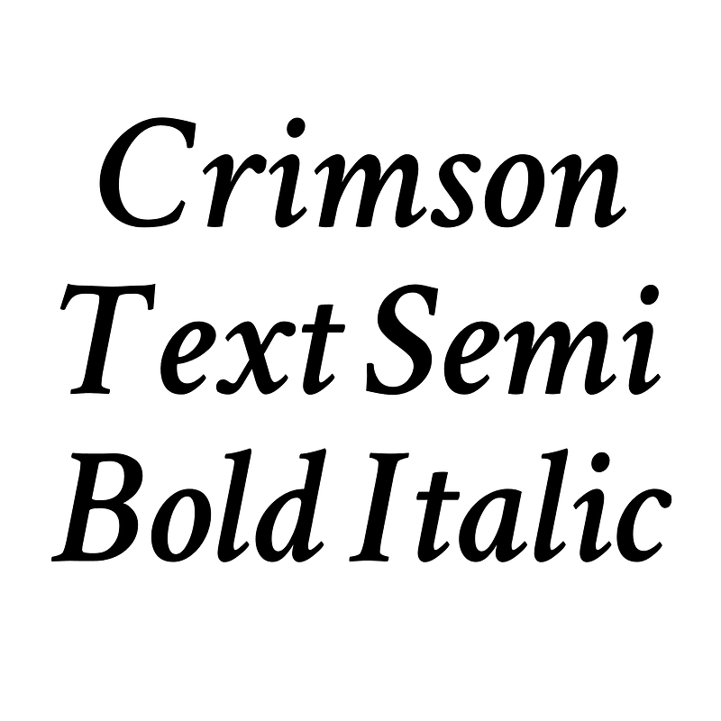 Crimson Text Semi Bold Italic font Free fonts on Creazilla Creazilla